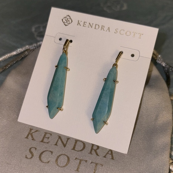 Kendra Scott 14K Gold Over Brass Amazonite
Drop Earrings - Picture 1 of 4
